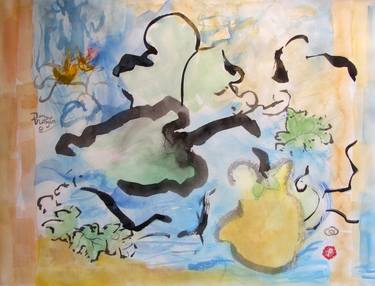 Original Abstract Garden Paintings by Diane Metzger
