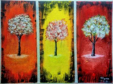 Print of Seasons Paintings by Madhav Gor