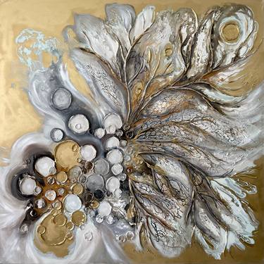 Gold Leaf Abstract Seafan and Barnacles thumb