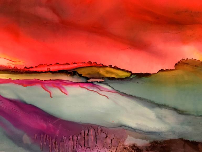 Original Abstract Landscape Painting by Linda Hill