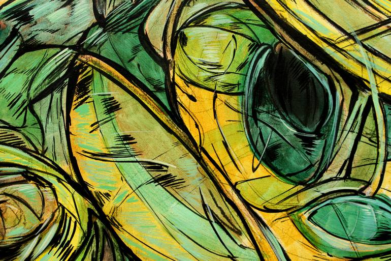 Original Abstract Expressionism Abstract Painting by Alejandro Mendez
