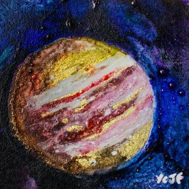 Original Abstract Outer Space Paintings by Yasmin French