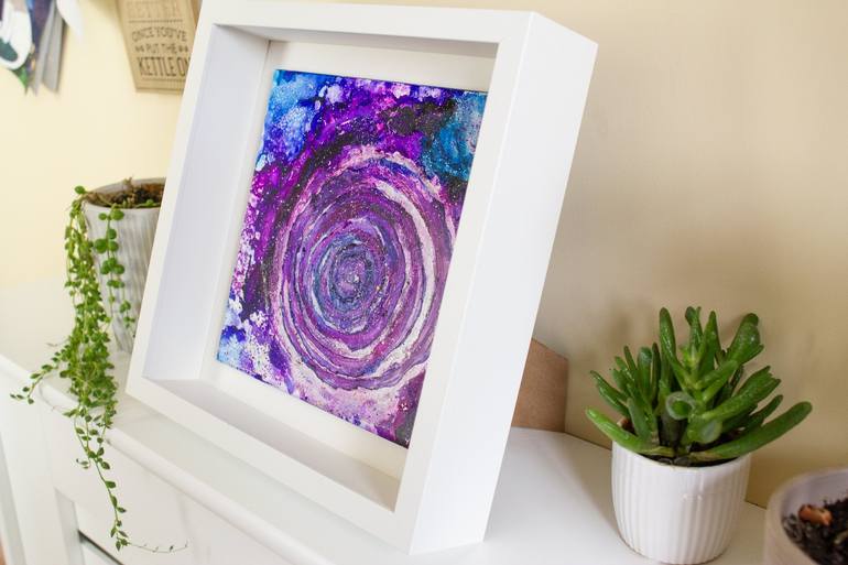 Original Abstract Outer Space Painting by Yasmin French