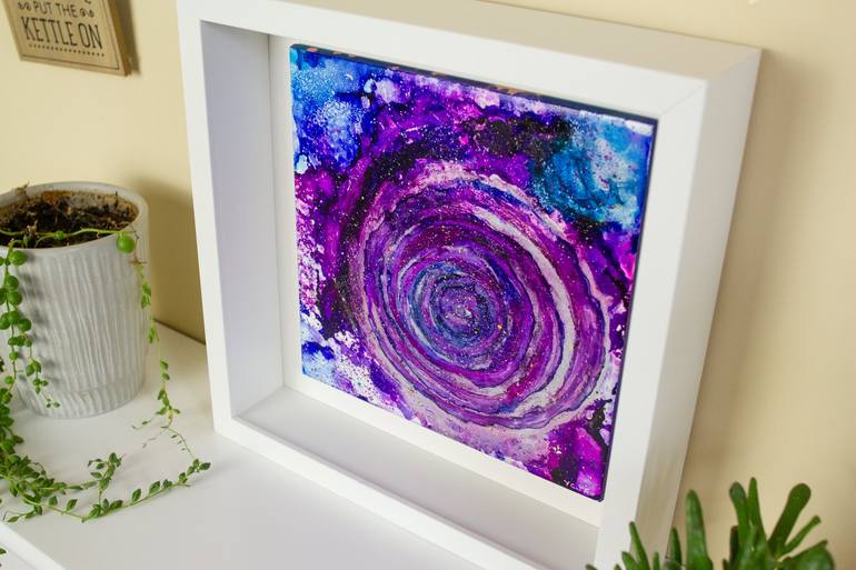 Original Abstract Outer Space Painting by Yasmin French