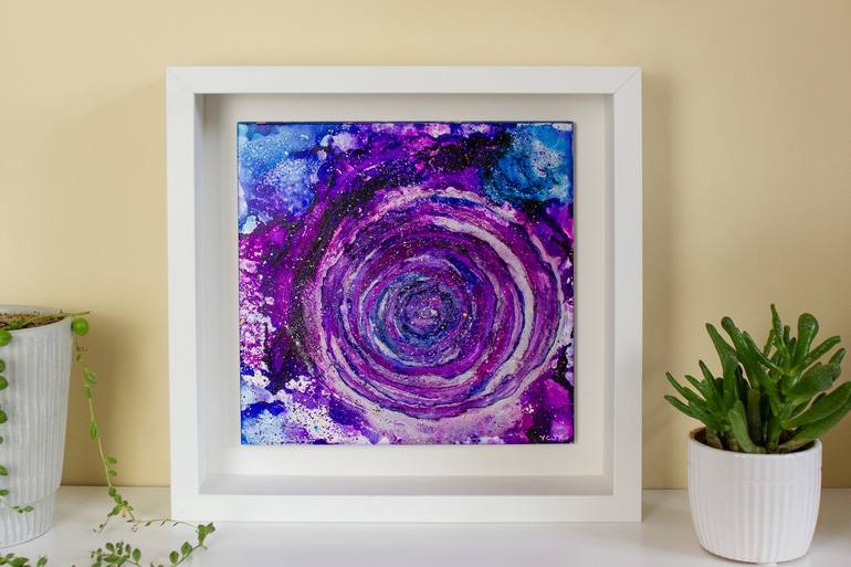 Original Abstract Outer Space Painting by Yasmin French