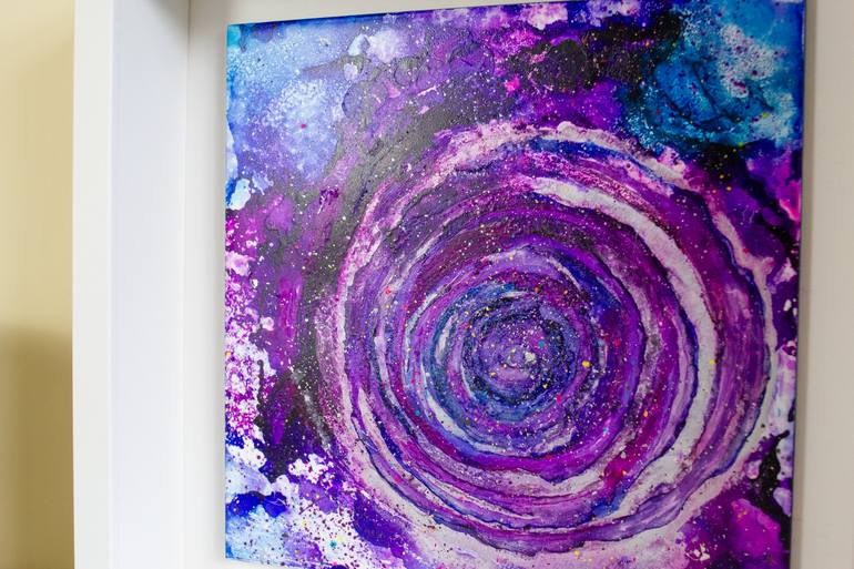 Original Abstract Outer Space Painting by Yasmin French