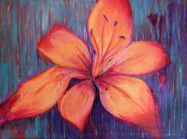 Original Fine Art Floral Paintings by Yasmin French