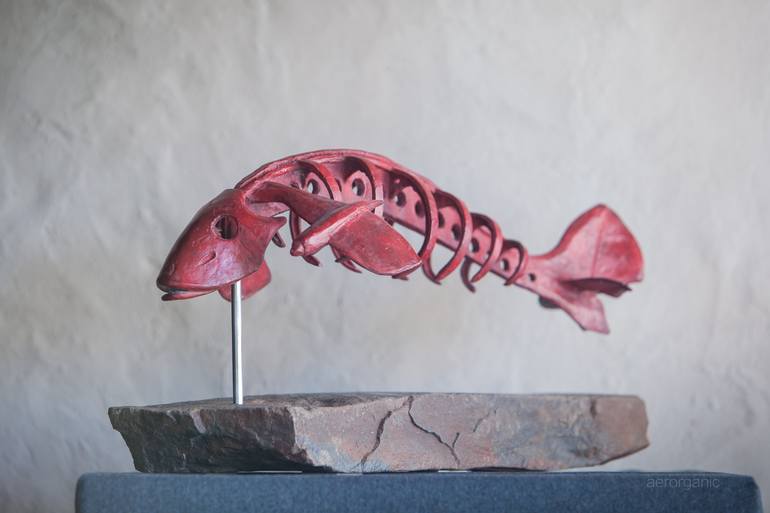 Original Abstract Fish Sculpture by Adam Warwick Hall