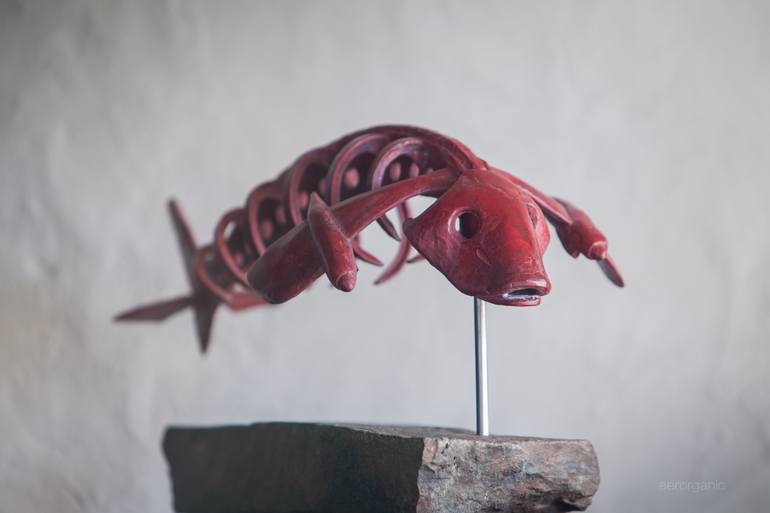 Original Abstract Fish Sculpture by Adam Warwick Hall