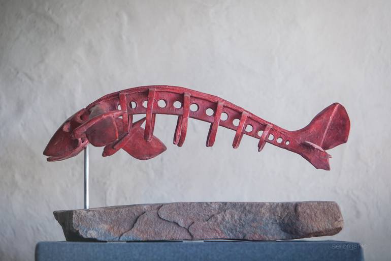 Original Abstract Fish Sculpture by Adam Warwick Hall