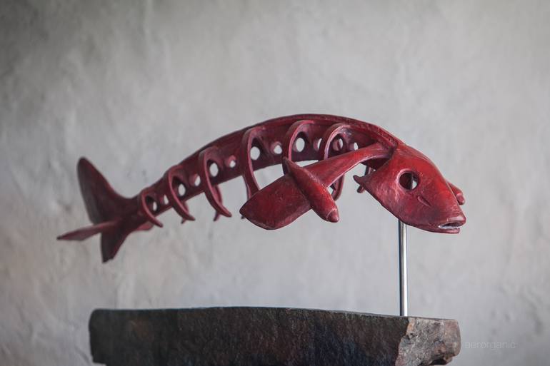 Original Abstract Fish Sculpture by Adam Warwick Hall