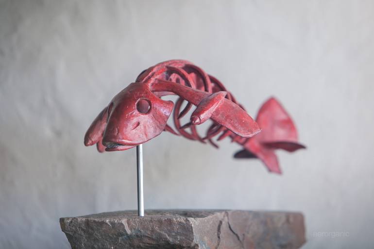Original Abstract Fish Sculpture by Adam Warwick Hall