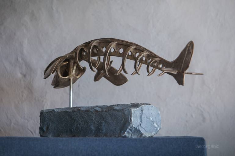 Original Abstract Fish Sculpture by Adam Warwick Hall