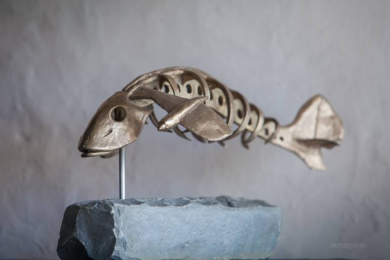 Original Abstract Fish Sculpture by Adam Warwick Hall