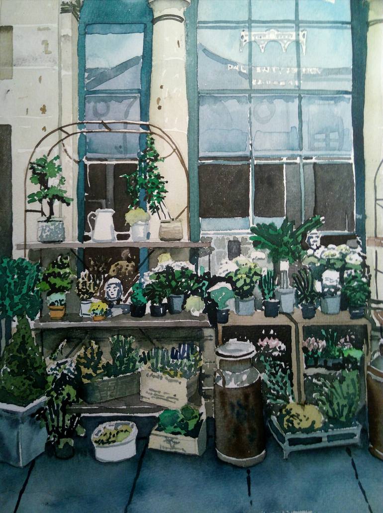 FLORIST Painting by LUIS GARCIA DEL VALLE | Saatchi Art