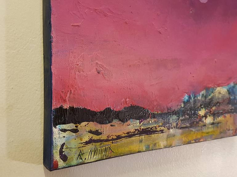 Original Abstract Expressionism Landscape Painting by Raymond Nylund