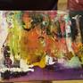 Painting inspired by worlds of wonders and dreams
Melting away squareness... gone
Part of the *Small Paintings Series*; size: 11 X 8 in.