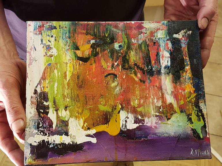 Original Abstract Expressionism Abstract Painting by Raymond Nylund