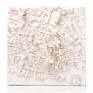 This 3d map of London, at a scale of 1:5000, is of "the City" - London's hub of trade, commerce, and banking. It is a single plaster tile measuring 30x30cm encapsulated in a perspex frame. The model can wall hang or be displayed on a desk or table top.