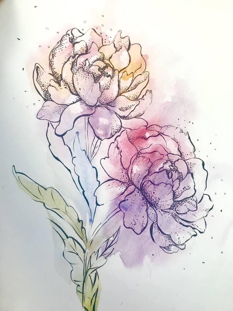 Watercolor flowers. Painting by Ольга Пятенко  Saatchi Art