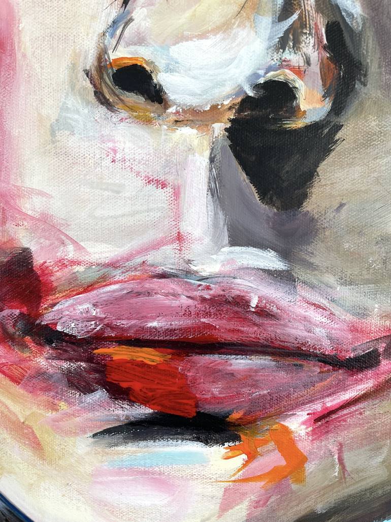 Original Abstract Portrait Painting by Anne Schubert