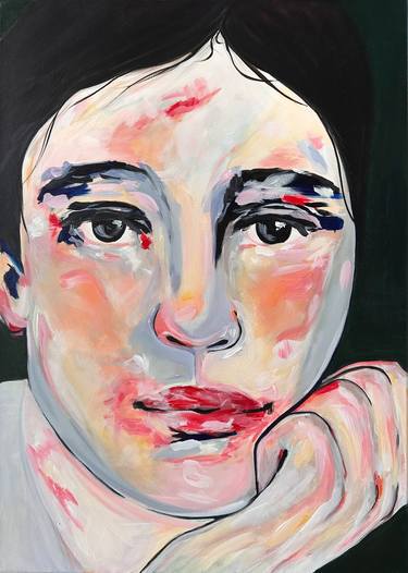 Original Abstract Portrait Paintings by Anne Schubert