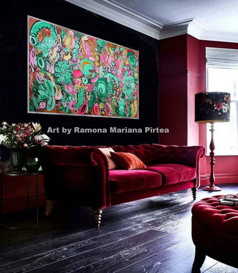 Original Abstract Expressionism Abstract Painting by Ramona-Mariana Pirtea