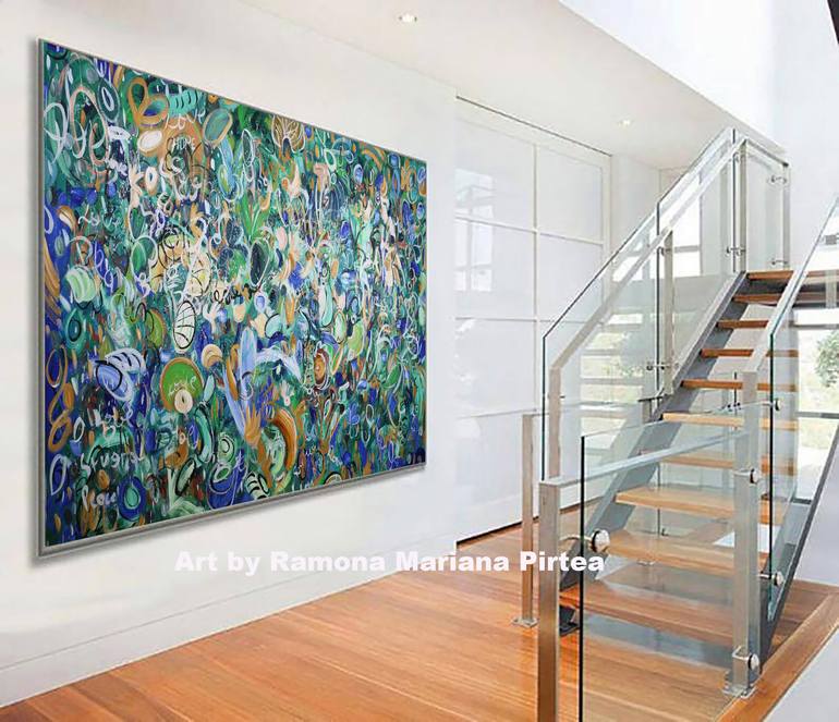 Original Abstract Expressionism Abstract Painting by Ramona-Mariana Pirtea