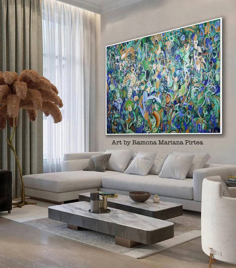 Original Abstract Expressionism Abstract Painting by Ramona-Mariana Pirtea