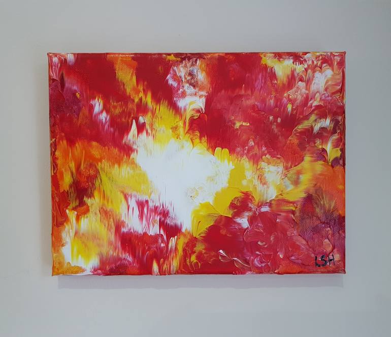 Original Abstract Expressionism Abstract Painting by Louise Simeonides-Haslam