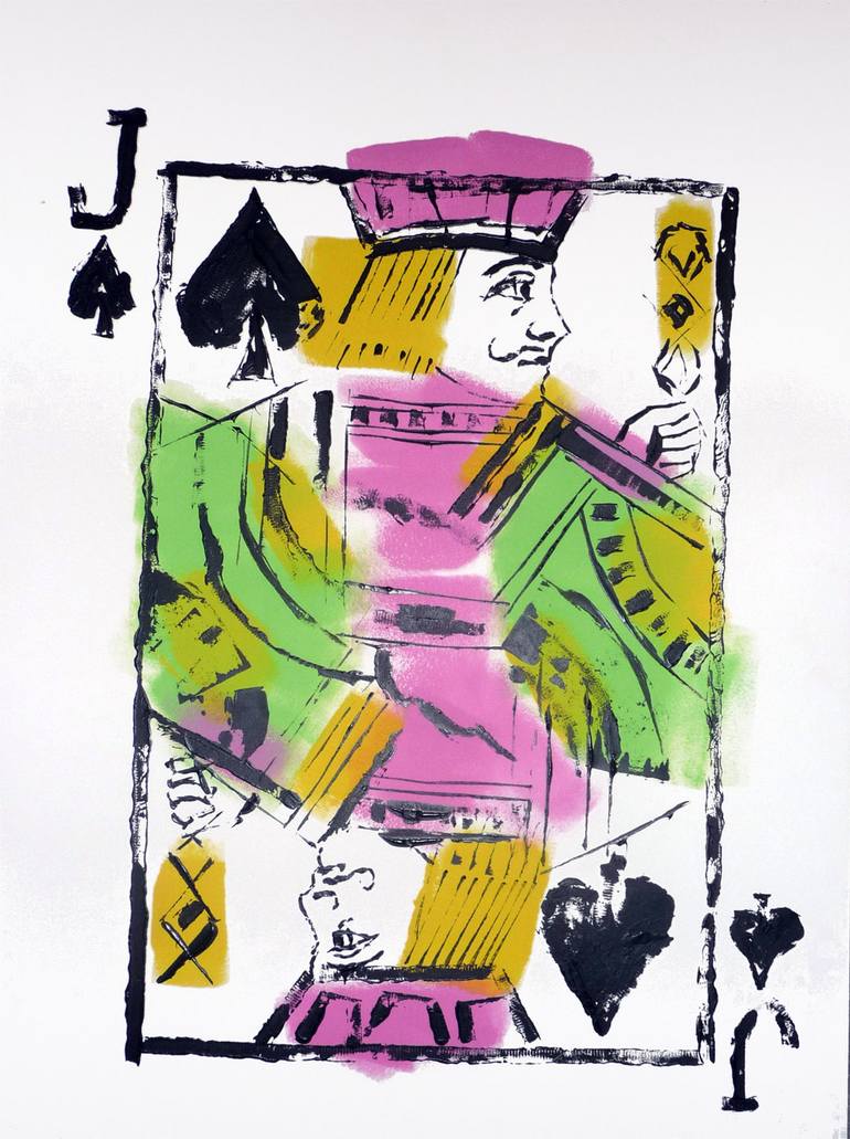 Jack of Spades Painting by sarah callaghan | Saatchi Art