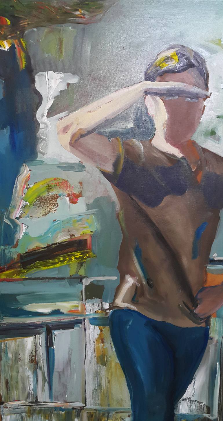 Original Expressionism Men Painting by Branislav Sosic