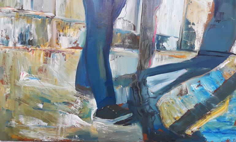 Original Expressionism Men Painting by Branislav Sosic