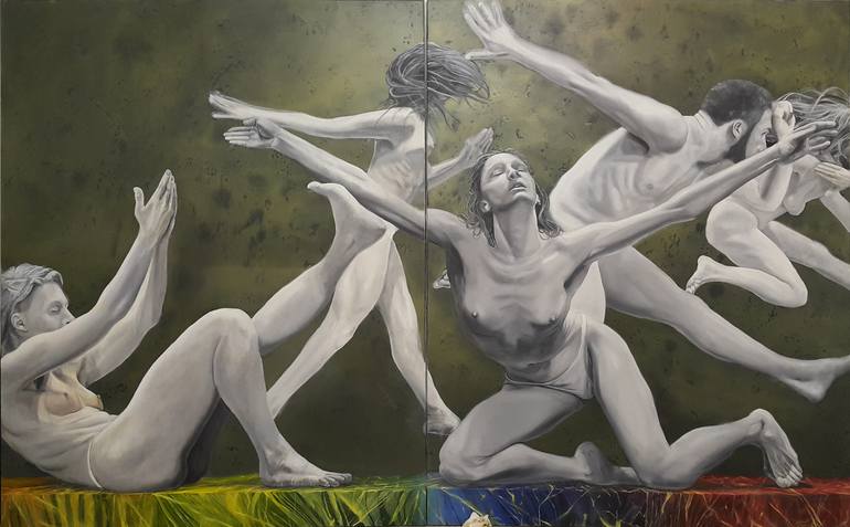 Original Figurative Nude Painting by Branislav Sosic
