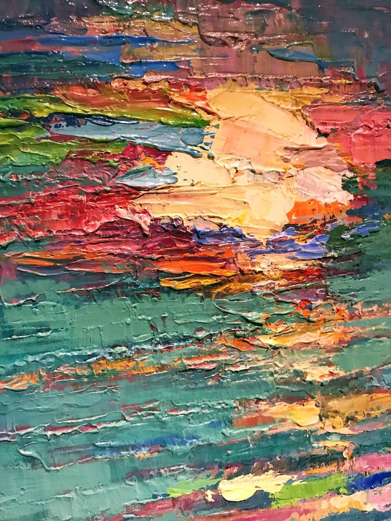 Original Impressionism Seascape Painting by Cleo Manuel Krueger