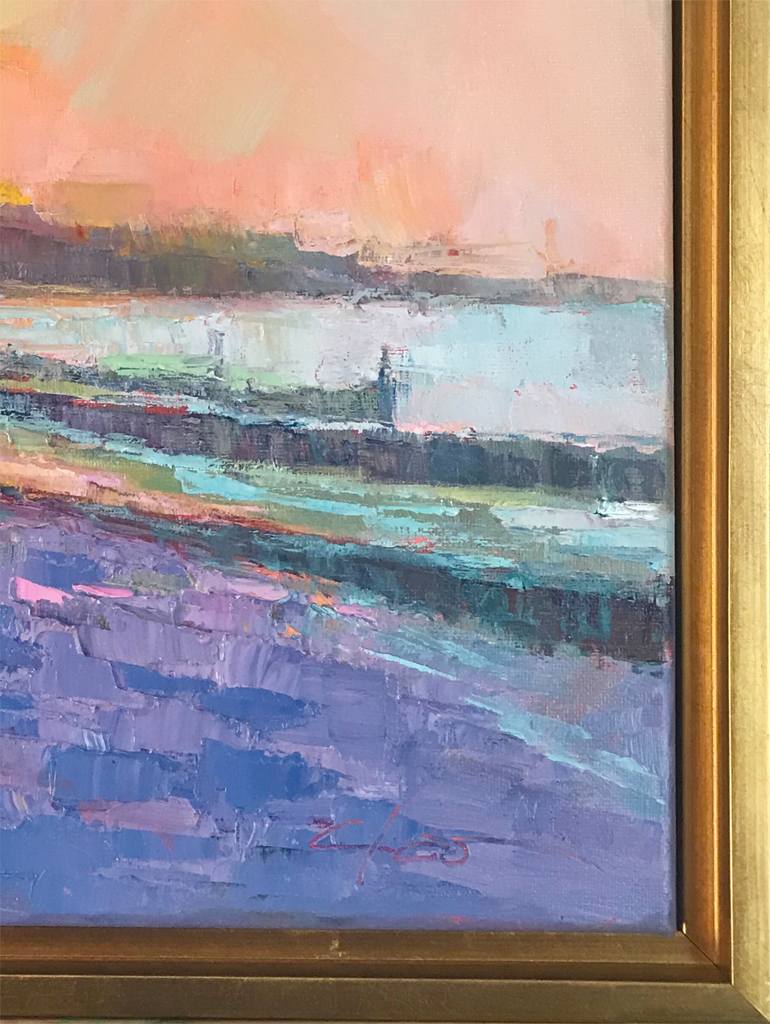 Original Abstract Beach Painting by Cleo Manuel Krueger