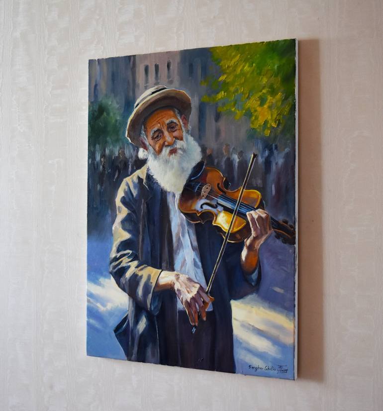 Original Impressionism Portrait Painting by Serghei Ghetiu