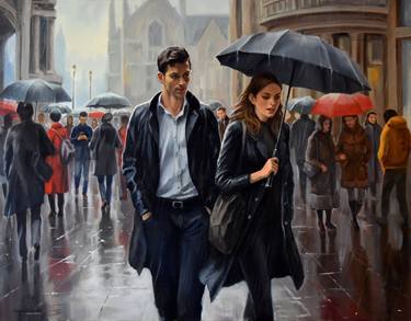 Pintura «A tarde chuvosa», Serghei Ghetiu - Jose Art Gallery