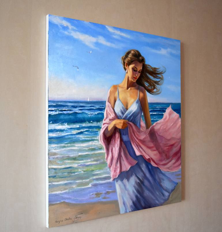 The windy day on the sea Painting by Serghei Ghetiu | Saatchi Art