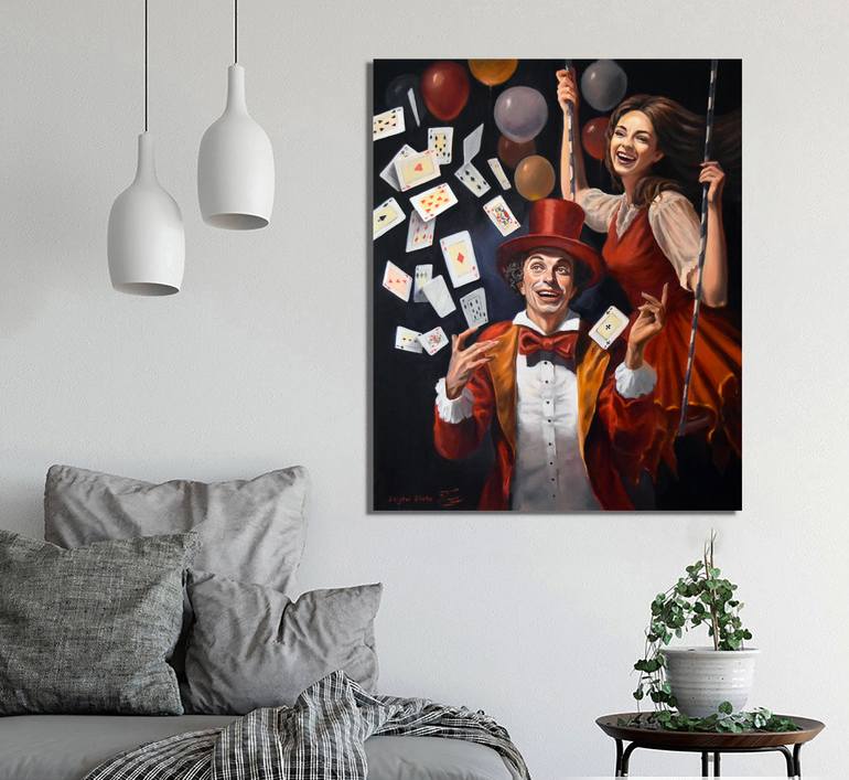 Original Figurative Performing Arts Painting by Serghei Ghetiu