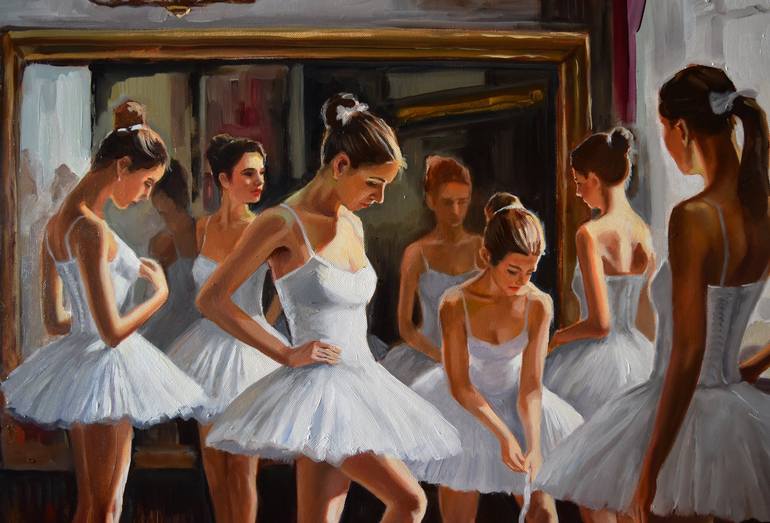 Original Figurative People Painting by Serghei Ghetiu