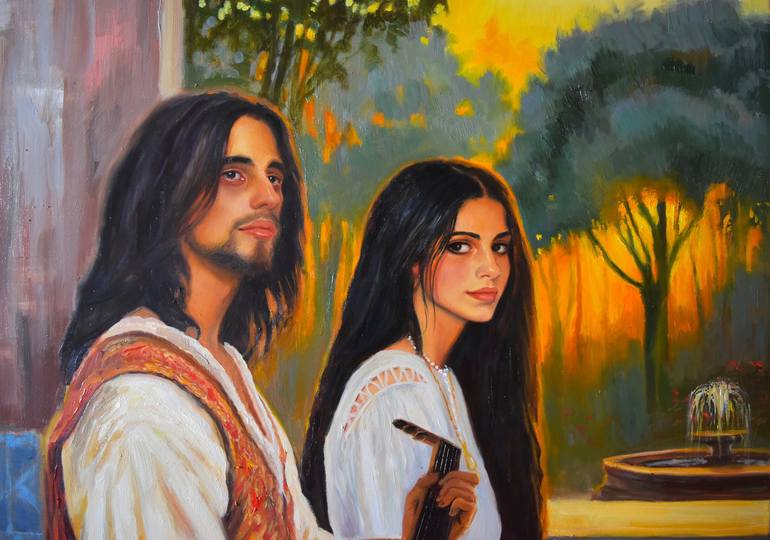 Original People Painting by Serghei Ghetiu