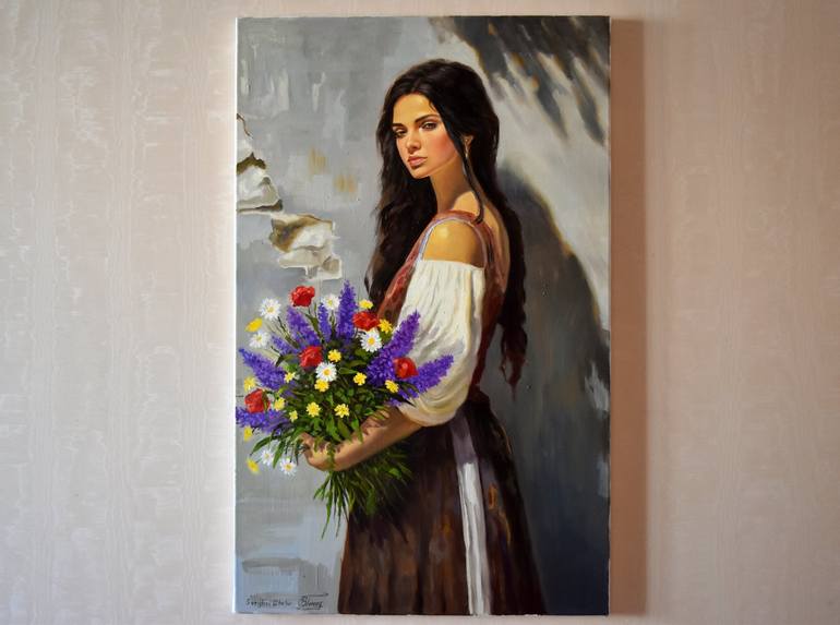 Original Portraiture Women Painting by Serghei Ghetiu