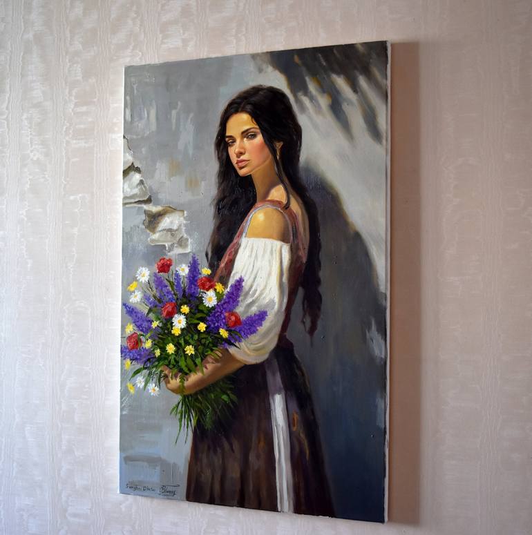 Original Portraiture Women Painting by Serghei Ghetiu