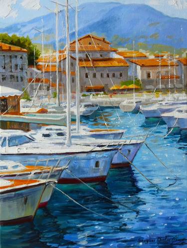 Print of Impressionism Seascape Paintings by Serghei Ghetiu