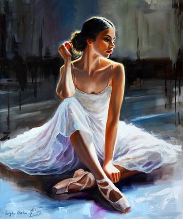 Original Figurative Women Paintings by Serghei Ghetiu