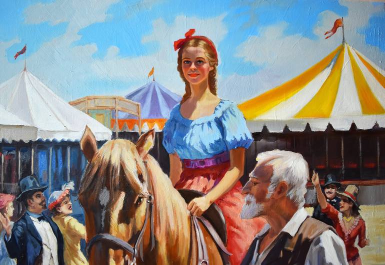 Original Impressionism People Painting by Serghei Ghetiu