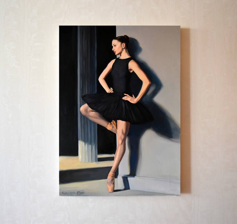 Original Photorealism People Painting by Serghei Ghetiu