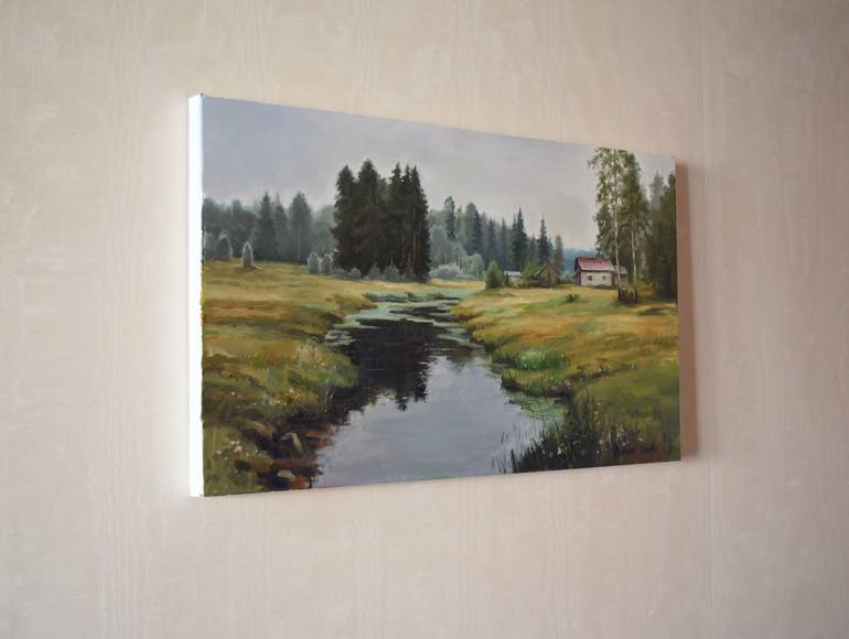 Original Impressionism Landscape Painting by Serghei Ghetiu