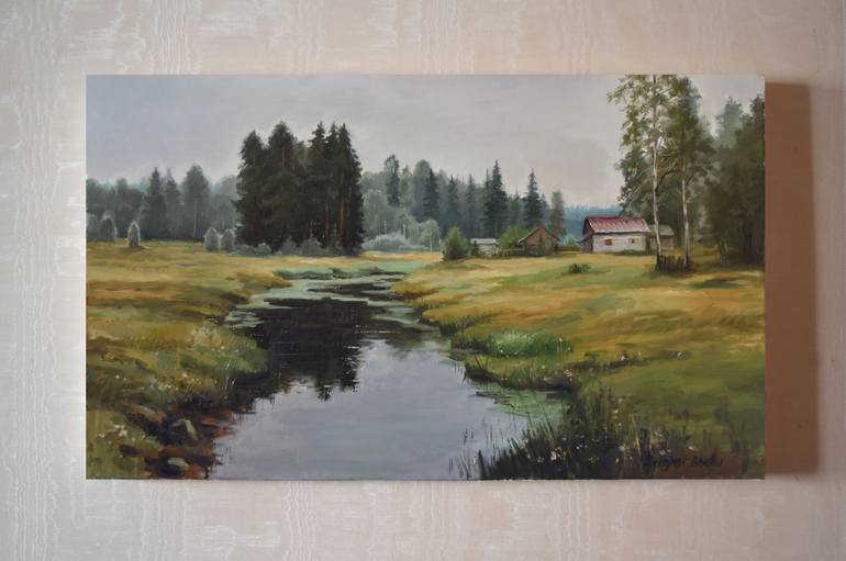Original Impressionism Landscape Painting by Serghei Ghetiu